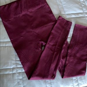 Fabletics Maroon Leggings Small